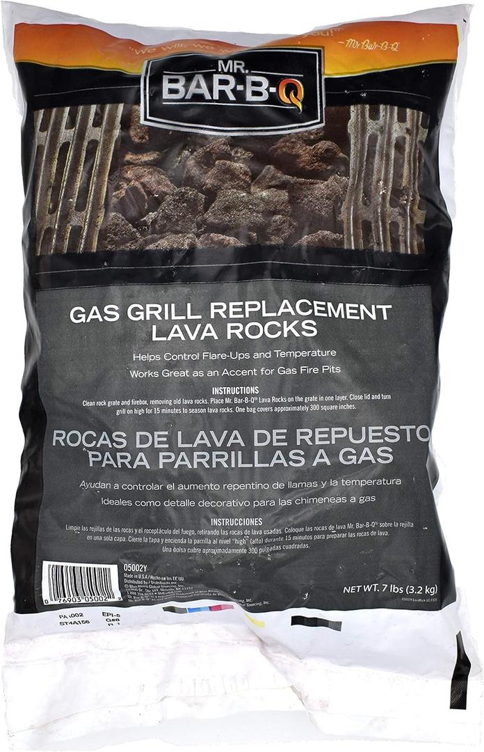 7 Lb. Bag of Natural Lava Rocks for Backyard BBQ Cooking, Burner Grill, Firepit, Bonfires, Campfire, Indoor Fireplace, Fire Bowl, Lava Rocks for Gas Grill Charbroilers by FryOilSaver Co. (Pack of 1)