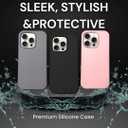Funtacy Silicone Case Compatible with iPhone 16 Models, Microfiber Lining, Shockproof, Slim Fit, Soft Touch, Anti-Slip, Full Body Protection (Black, 16 PRO MAX)