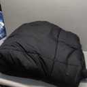 EASELAND Oversized Queen Down Alternative Comforter - Quilted Duvet Insert for All Seasons, Soft Lightweight with Corner Tabs, Summer Winter Warm Bedding, Black 9898 Inches