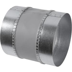 Vent Systems 6" Inch Flexible Vibration-Reducing Male Fit Duct Connector Round Galvanized Steel Dryer Vent Hose Connector, Spiral Duct, Pipe Extender, HVAC Ventilation - Inline Duct Work Coupler