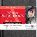 Stillman & Birn Alpha Series Hardbound Sketchbook, 5.5" x 8.5", 150 GSM (Heavyweight), White Paper, Medium Grain Surface