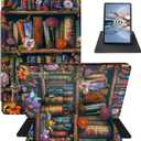 for 6" Kindle Paperwhite 10th Generation 2018 Release 360 Degree Rotating Case, PU Leather Stand Smart Flat Case with Auto Wake/Sleep for Kindle Paperwhite 2018 6 Inch PQ94WIF, Flower Book