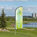 Lemonade Feather Flag for Business Advertising 6 FT Swooper Flag for Storefronts Retailers Shops Food Trucks Events and Fairs (Flagpole Not Included)