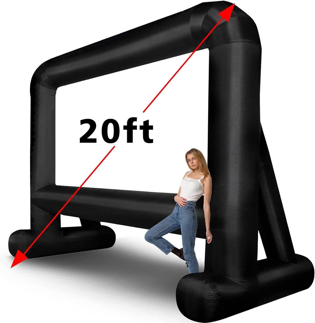 OUTTOY 20 Feet Inflatable Movie Screens Inflatable Outdoor and Indoor Theater Projector Screen- Supports Front and Rear Projection OUTTOY 20 Feet Inflatable Movie Screens Inflatable Outdoor and Indoor Theater Projector Screen- Supports Front and Rear Projection