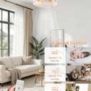 Low Profile Ceiling Fans with Lights, 20" Flush Mount Ceiling Fan with Light, Gold and White Boho Bladeless with 6 Speeds Remote Control for Bedroom, Nursery, Living Room