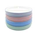 Elk and Friends Kids 6.7” Porcelain Divided Plates with Silicone Sleeves | Suitable for Babies/Kids/Toddlers | Microwave & Dishwasher Safe | Non Slip | Snack Dishes