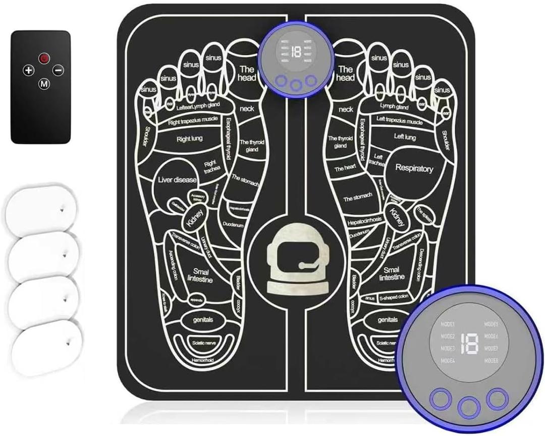 Health Expert Electronic Stimulator and Powered Muscle Stimulation for Pain Relief, EMS Foot Massager