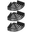 LINASHI Shower Caddy Suction Cup, No Drilling Easy to Install, Self-Adhesive Non-Slip Large Load-Bearing Hook for Bathrooms, Kitchens, Laundry Rooms & Dressing Rooms Grey 3pcs