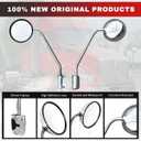 Round Hood Mirrors Compatible with Kenworth T680 T880 Peterbilt 579 587, Pair of Left Driver & Right Passenger Side Chrome Mirrors Replacement, 18''