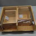 HOMESTEAD Bamboo Pantry Storage Bins Potato & Onion Storage Bin for Pantry Organizers, Produce Organizer Set of 3 Slide out Bin Access