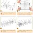 Rose Purse Dividers for Closet, 2 Pack Clear Clutch Purse Closet Organizers, Adjustable Handbag Storage Organizers, Plastic Bookshelf Separator Dividers for Bedroom Office