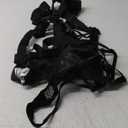 WDIRARA Women's Exotic Strappy Harness Hollow Out Underwired 4 Piece Lingerie Set XL