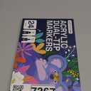 ARTISTRO 24 Acrylic Paint Markers for Rock, Fabric, Wood, Glass, Craft, Decoration - Dual-Tip Paint Pens - Stocking Stuffers, Christmas Gift Idea for Teens, Grandkids, Kids - Art Supplies