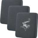 hyha Waterproof Couch Cushion Covers for Pets, Non Slip Sofa Seat Cover for Dogs Washable, Soft Thick Stretch Jacquard Fabric, Sofa Slipcovers with Elastic Bottom (3 Pack, Grey)