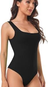 GXXGE Women's Scoop Neck Bodysuits Sleeveless Tank Top Jumpsuits (Large) GXXGE Women's Scoop Neck Bodysuits Sleeveless Tank Top Jumpsuits (Large)