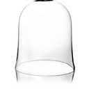 CYS EXCEL Glass Bell Dome Cloche (H:16" W:12") Enchanted Rose Glass Cover Cake Dessert Display Terrarium Jar Plant Cover