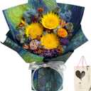 Cooeach Preserved Flowers Bouquet – Forever Real Roses, LongLasting Flowers for Delivery | Birthday Gifts for Women, Mom, Wife, Friend | Ideal for Anniversary, Mother’s Day, Graduation (Sunflower)