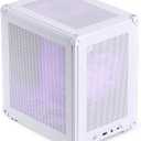 JONSBO C6 White Mini MATX Mesh Case,Simple Compact Desktop Micro ATX Chassis,Upper Cover/Side Panel Tool-Free Open pc case, ATX Power Bite (L185mm Max.),Support 75mm CPU Cooler,GPU200-255mm
