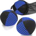 Juggling Balls for Beginners and Professionals Set of 3 Juggling Bean Bags,Durable Juggle Ball Kit (Black - Blue)