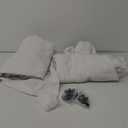 White Pinch Pleated Curtains 102 inches Long for Living Room Bedroom Light Filtering Pinch Pleat Linen Curtain Neutral Boho Farmhouse Snow White Pleated Drapes with Hooks Rings Clips Set