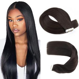 Black Tape in Extensions Human Hair 20 Inch #1B Natural Black Straight Tape in Seamless Extensions Human Hair Skin Weft Seamless Invisible Unprocessed Virgin Remy Hair 45g 10 Pcs