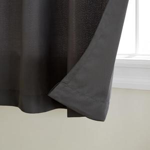 Exclusive Home Curtains Indoor/Outdoor Solid Curtain Panel, size 116×50 in, Charcoal, 6pcs