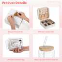 6 Sets Bridesmaid Proposal Presents, Wedding Present Set, Includes 16.9 oz Glass Cups, Jewelry Boxes, Makeup Bags, Cards, Hair Clips, Tags, and White Present Boxes, Maid of Honor Presents