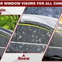 Tape-On Window Visors 4-Piece Compatible with 2023-2025 Honda Accord JDM 3D Wavy Mugen Style Sun Rain Guards Shield Shade Smoke