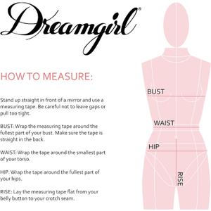 Dreamgirl Women's Open Cup Bustier & G-String, S, Black