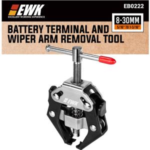 EWK 8-30mm (5/16" to 1 3/16") Battery Terminal and Wiper Arm Removal Tool, Windshield Wiper Arm Puller, Adjustabel and Damage Free Puller for Car Repair