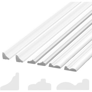 24 Pcs Miniature Dollhouse Trim Dollhouse Accessories 3 Styles on 1: 12 Scale 16'' Long Wooden Trims Finishing Corner (Mixed)