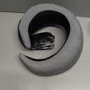 Travel Neck Pillows for Airplanes - 360 Ergonomic Memory Foam Travel Pillow - Relief Neck Pain with Breathable Support for Long Flights, Car, Train & Office Use - Adults & Kids (Light Gray)