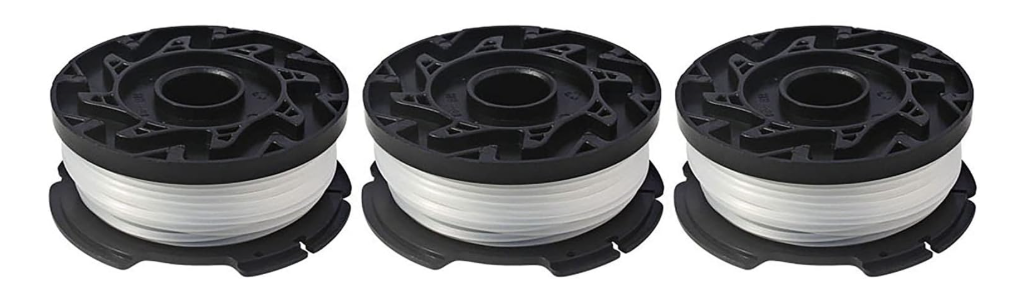 THTEN AF-100 String Trimmer Spool Compatible with Black and Decker GH600 GH900 LST201 LSTE525 BESTA510 30ft 0.065" Refills Line AFS Weed Eater Edger with RC-100-P Spool Cap Covers 3 Pack