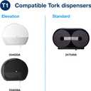Tork Jumbo Toilet Paper Roll White T1, Advanced, 2-ply, 6 x 1600 feet, 12021502, 6 Count (Pack of 1)