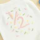Infant Baby Girl Sleeveless Knit Romper Half and One Birthday Outfit Cute Baby Girl Summer Clothes 3-6 months  (White, Half)