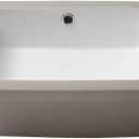 Lordear 17x12 Inch Undermount Bathroom Sink Vanity Small Sinks Rectangle Pure White Porcelain Ceramic Bath Lavatory Vanity Sink Basin with Overflow