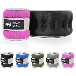 Ankle Wrist Weights for Women Men A Pair of 1 2 3 4 6 8 10 Lbs BeatBoost Arm Leg Weight Set with Adjustable Straps for Walking Pilates Exercise Workout Gym Aerobics (Pink)
