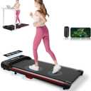 GTPLAYER Walking Pad, Treadmills with Incline for Home Office, 2.5HP Portable Under Desk Treadmill with APP Remote Control, LED Display, 300 Lbs Capacity