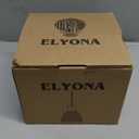 ELYONA Vintage Hammered Pendant Light Fixture, 7 Small Brushed Brass Metal Hanging Light Solid Wood Antique Gold Pendant Lamp for Kitchen Island, Farmhouse, Dining Room, Adjustable Height (Brass - 1 Pack)