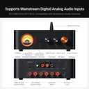 Fosi Audio MC351 2.1 Channel Integrated Amplifier with DAC, Home Audio Stereo Power Amp with Dual TPA3255 Chips for HiFi Passive Speakers, Vintage VU Meter Receiver with Bluetooth and USB/Opt/Coax