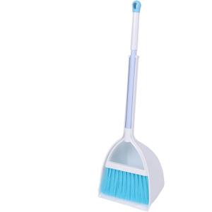 Mini Broom with Dustpan for Kids,Little Housekeeping Helper Set (White+Sky Blue)