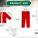 MNKXL Plus Size Santa Claus Costume for Adult, Classic 5PCS Santa Suit Adults Men Professional, Santa Claus Costume for Men Christmas Party Cosplay Santa Outfit