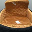 Dog Car Seats for Small/Medium Dogs, FurFrolic Memory Foam Dog Booster Seat for Small Dogs up to 35 lbs, Travel Pet Car Seat with Washable Detachable Cover, Storage Pockets, 2 Safety Belt, Black Brown, 19.97"L x 20"W x 20"H