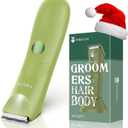VIKICON Ball Trimmer for Men, Waterproof Groin & Pubic Hair Trimmer for Men w/Light & Ceramic Blade, Manscape Body Groomer Kit, Electric Razor Shavers - No Nicks, Gifts for Him (Green)