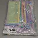 BAYTORY 24Pcs Mesh Zipper Pouch File Bags, Waterproof Clear File Pouch, Assorted Color File Pockets, Large Capacity Plastic Document Jackets, Organizing for Travel School Office and Home (Colorful)