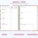 4 x 2026 Planner, Weekly and Monthly Calendar Agenda Book, Jan 2026 - Dec 2026, Hardcover Planning Academic Planner for Office School Supplies and Desk Accessories - A5 (6.3'' x 8.5'') (Flower Field)