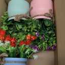 Der Rose 4 Pack Fake Flowers Small Artificial Faux Plants Indoor Summer Spring Decor for Centerpiece Table Decorations Home Office Desk Wedding Apartment Decor