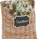 Boho Woven Wall Hanging Basket Water Hyacinth Flat Back Basket for Front Door, Wall Mounted Storage & Entryway Organizer, Rustic Farmhouse Wall Decor, Housewarming Gift
