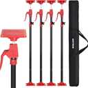 4PK Cabinet Jack Support Pole, 45 inche to 114 inche Steel Telescopic Quick Support Rod with 78lbs Capacity for Cabinets Jack, Drywall Lift & Cargo Bars, 4Pack
