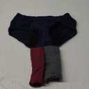 INNERSY Period Underwear for Women Leakproof High Waisted Menstrual Cotton Panties 3 Pack (Medium, Dark Red&navy&gray)